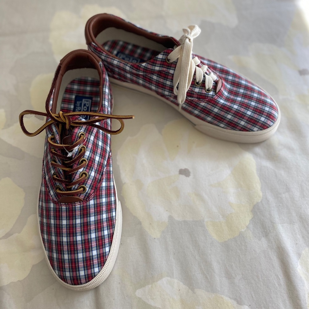Men’s casual plaid Polo sneakers